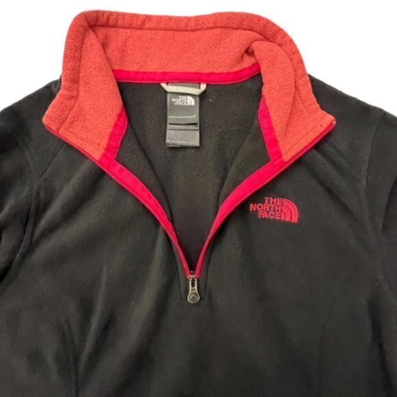 BUNDLE 3 FOR $18-‎ The North Face Jacket Adult S Black Pink Fleece 1/4 Zip - Picture 6 of 9